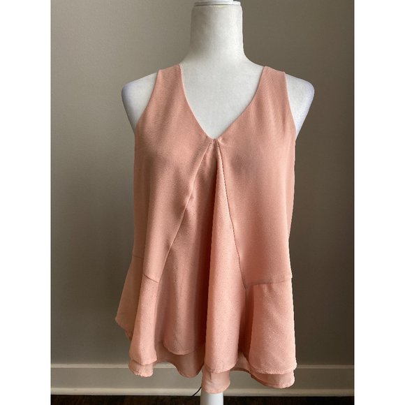 Anthro Sunday in Brooklyn Dusty Rose Layered Top Medium - Picture 1 of 7
